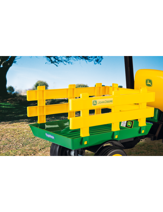 Koparka na akumulator John Deere Ground Loader 12V Litowy akumulator + Przyczepa