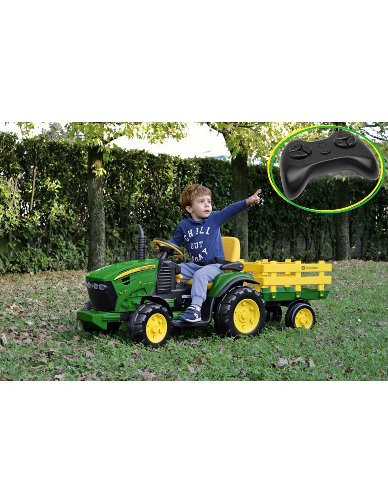 Traktor na akumulator z pilotem John Deere RC Litowy