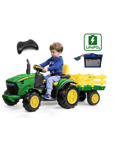 Traktor na akumulator z pilotem John Deere RC Litowy