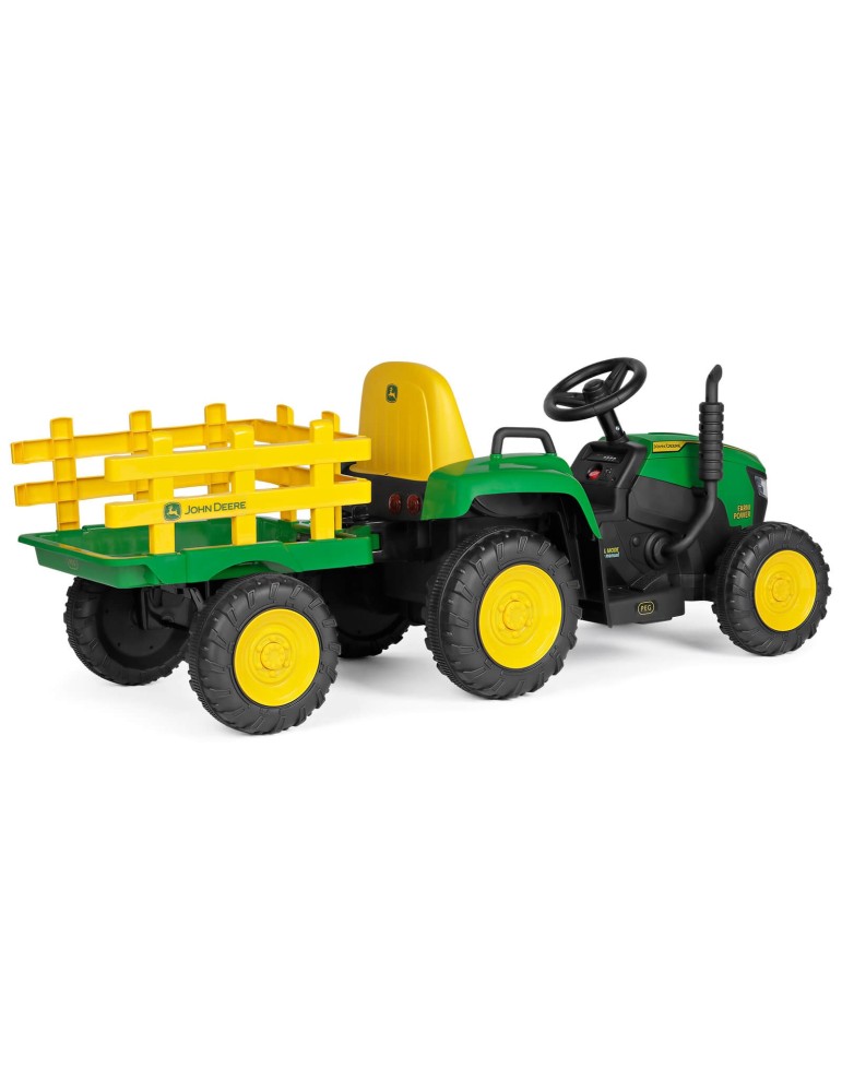 John Deere Farm Power 12V – traktor na akumulator z pilotem | Peg Perego
