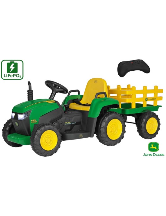 John Deere Farm Power 12V – traktor na akumulator z pilotem | Peg Perego
