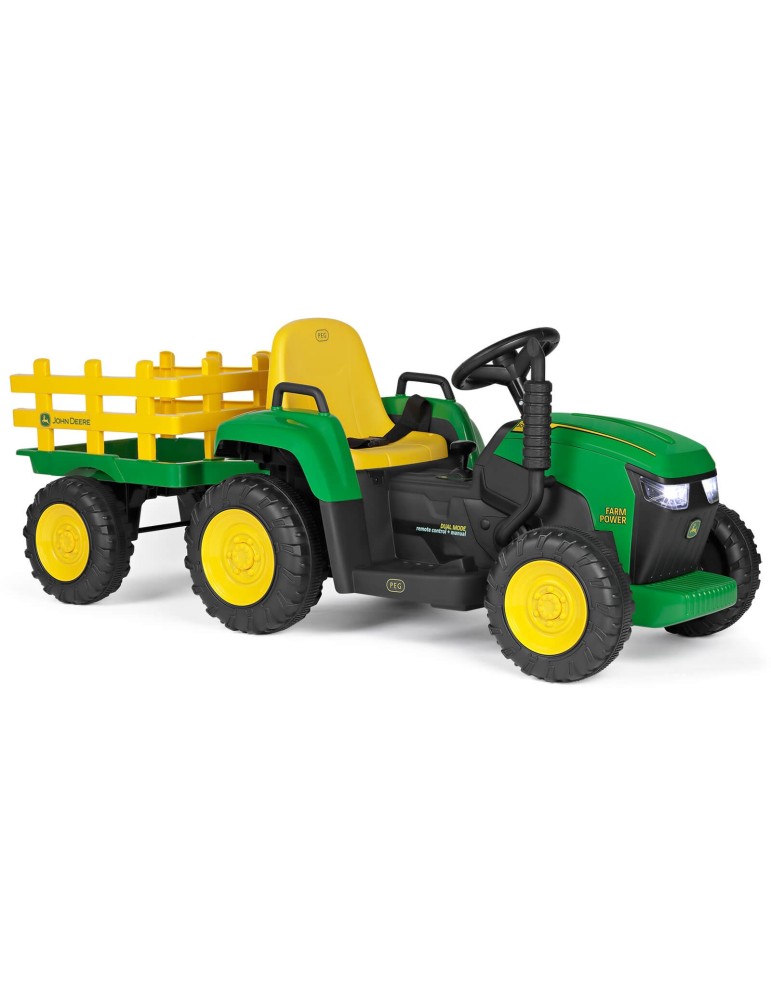 John Deere Farm Power 12V – traktor na akumulator z pilotem | Peg Perego
