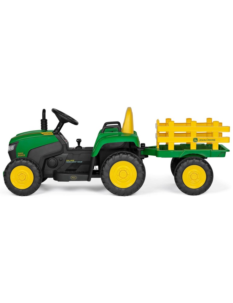 John Deere Farm Power 12V – traktor na akumulator z pilotem | Peg Perego