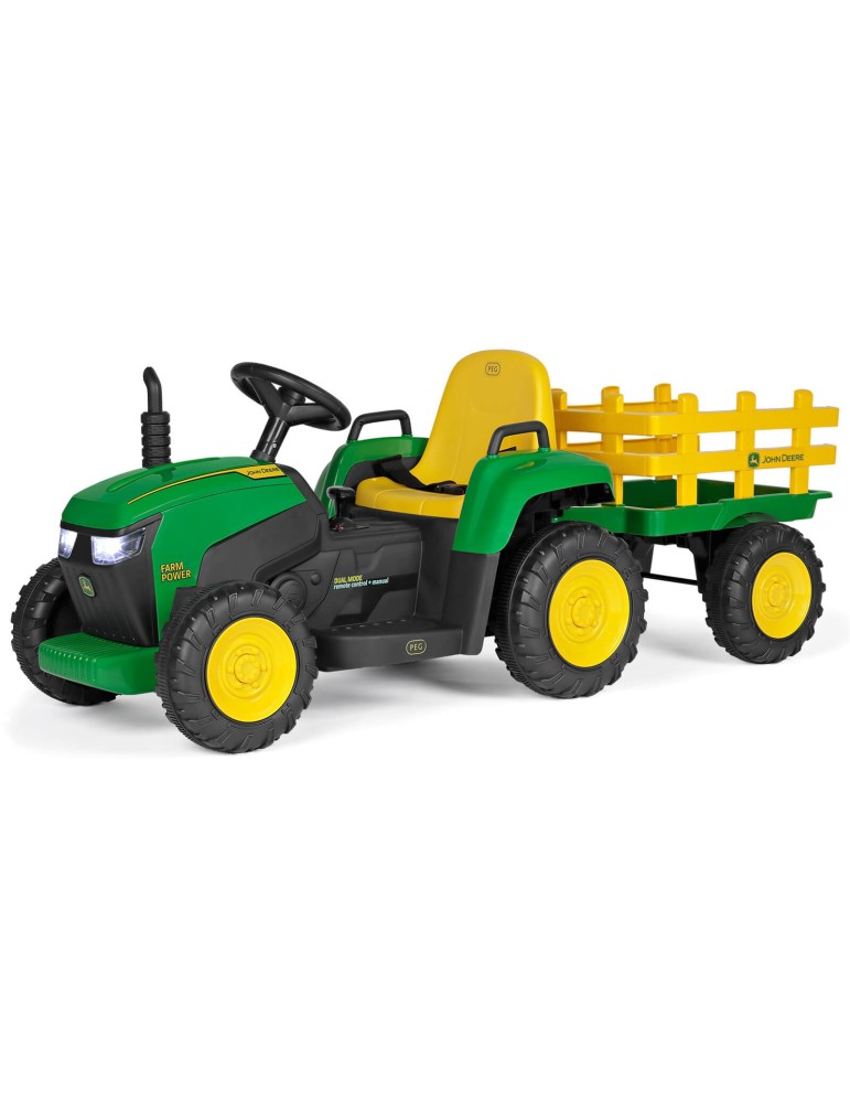 John Deere Farm Power 12V – traktor na akumulator z pilotem | Peg Perego