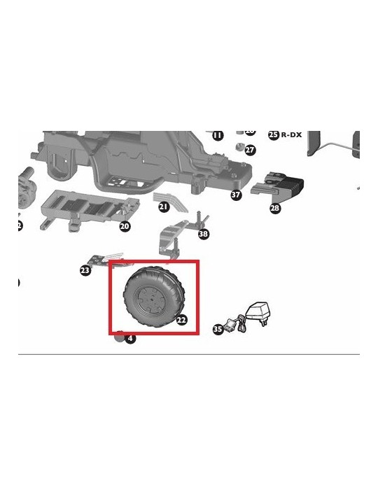 Koło przednie do traktora 12V Peg Perego – część zamienna