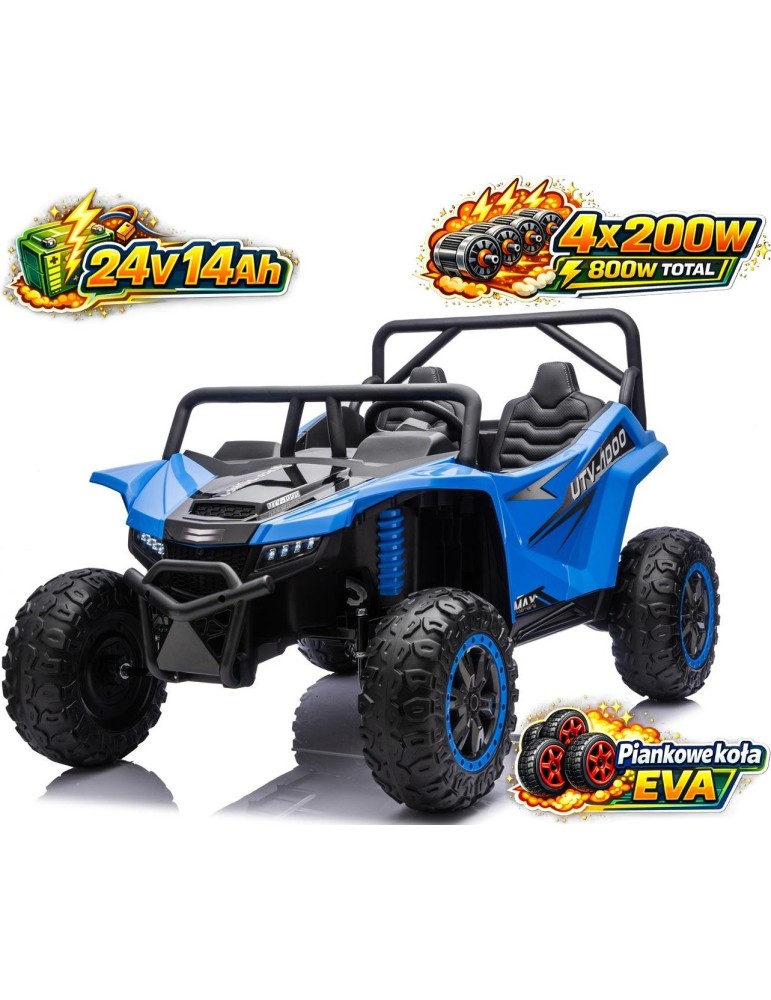 Samochód elektryczny Buggy Arctic Cat Wildcat dla dzieci 24V 800W | Dwuosobowy | Koła EVA