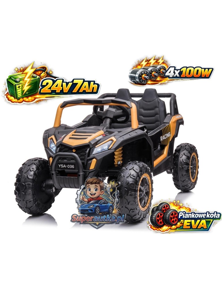 Samochód elektryczny Buggy dla dzieci 24V 400W | Dwuosobowy | Koła EVA