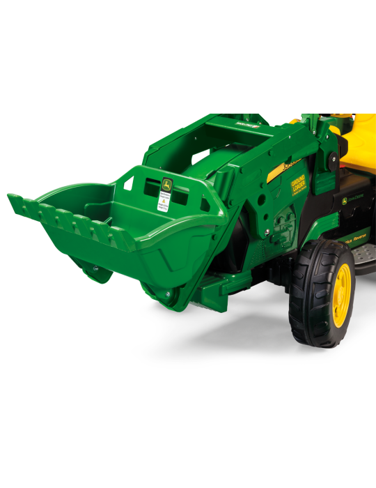 Koparka na akumulator John Deere Ground Loader 12V Litowy akumulator + Przyczepa
