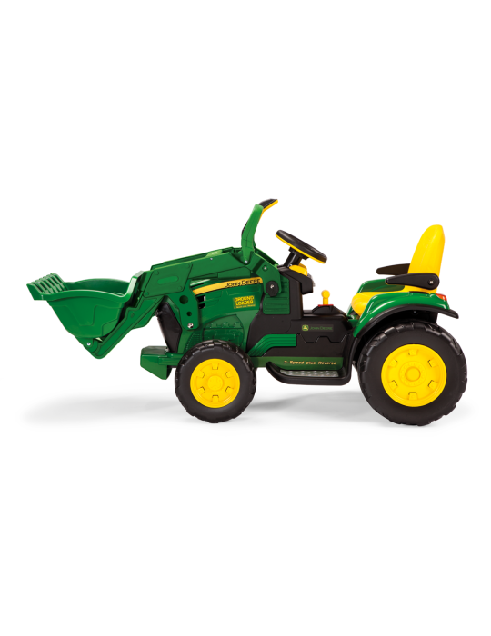 Koparka na akumulator John Deere Ground Loader 12V Litowy akumulator + Przyczepa