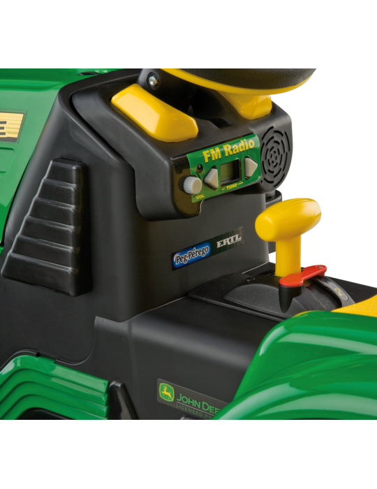 Koparka na akumulator John Deere Ground Loader 12V Litowy akumulator + Przyczepa